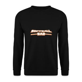 Papa de softball - Papa Lustig - Sweat-shirt Unisexe - noir - Devant - Alina (178cm) & Michal (187cm)