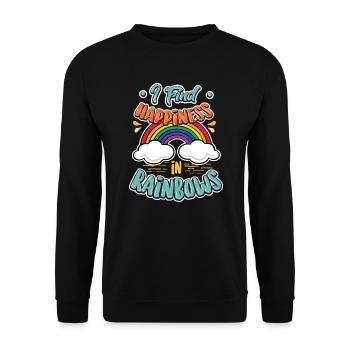 LGBTLGBTQ Rainbow Gay Lesbian Gift - Unisex Sweatshirt - black - Front - Alina (178cm) & Michal (187cm)