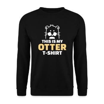 Otter - Unisex Pullover - Schwarz - Vorne - Alina (178cm) & Michal (187cm)