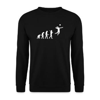 Volley-ball Evolution Sport Hobby Fun Cadeau - Sweat-shirt Unisexe - noir - Devant - Alina (178cm) & Michal (187cm)