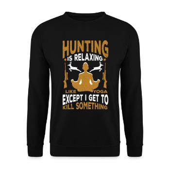 Hunting Hunting Hunter Rifle Shooting Game Hunting - Unisex Sweatshirt - black - Front - Alina (178cm) & Michal (187cm)