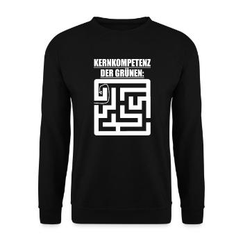 Witze Grüne Die Grünen Habeck Baerbock Partei Öko - Unisex Pullover - Schwarz - Vorne - Alina (178cm) & Michal (187cm)