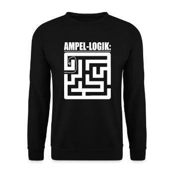 Witze Grüne Die Grünen Habeck Baerbock Ampel Öko - Unisex Pullover - Schwarz - Vorne - Alina (178cm) & Michal (187cm)