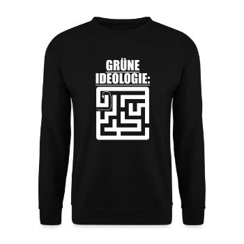 Witze Grüne Die Grünen Habeck Baerbock Partei Öko - Unisex Pullover - Schwarz - Vorne - Alina (178cm) & Michal (187cm)