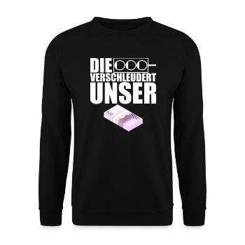 Ampel Regierung Scholz Baerbock Habeck Grüne SPD - Unisex Pullover - Schwarz - Vorne - Alina (178cm) & Michal (187cm)