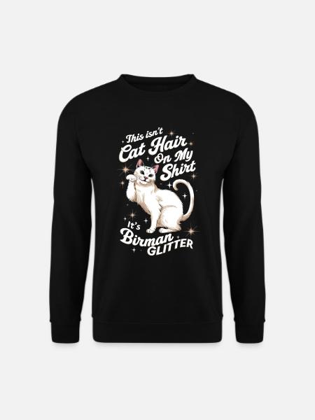 Katze Birma Geschenk - Unisex Pullover - Schwarz