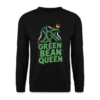 Grüne Bohnen - Unisex Pullover - Schwarz - Vorne - Alina (178cm) & Michal (187cm)