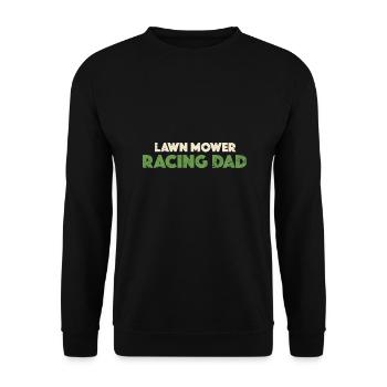 The Lawn Mower Racing Dad - Unisex Pullover - Schwarz - Vorne - Alina (178cm) & Michal (187cm)