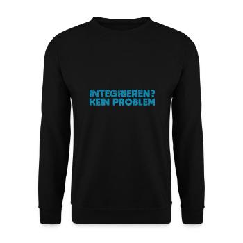 Integrieren? Kein Problem - Unisex Pullover - Schwarz - Vorne - Alina (178cm) & Michal (187cm)