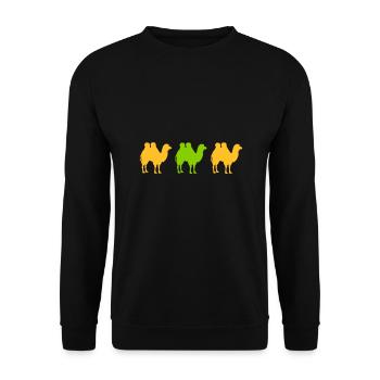 camel tipper herd desert - Unisex Sweatshirt - black - Front - Alina (178cm) & Michal (187cm)