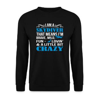 Skydiver Un peu fou - Sweat-shirt Unisexe - noir - Devant - Alina (178cm) & Michal (187cm)