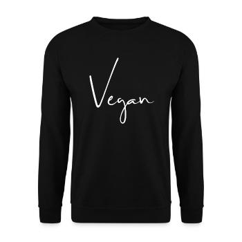 Vegan - Unisex Sweatshirt - black - Front - Alina (178cm) & Michal (187cm)