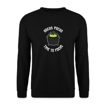 Halloween. Costume. Des bonbons ou des trucs. Sorcière. - Sweat-shirt Unisexe - noir - Devant - Alina (178cm) & Michal (187cm)