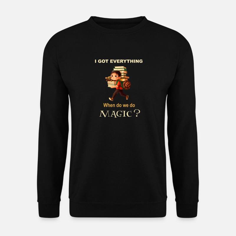Lasst den Kleinen ihre Phantasie - Unisex Pullover - Schwarz