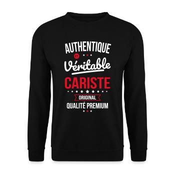 Authentique et véritable cariste - Original - Sweat-shirt Unisexe - noir - Devant - Alina (178cm) & Michal (187cm)