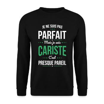 Je ne suis pas parfait mais je suis cariste - Sweat-shirt Unisexe - noir - Devant - Alina (178cm) & Michal (187cm)