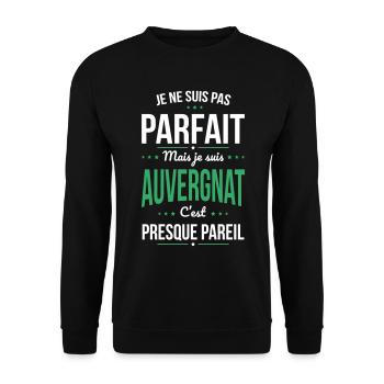 Je ne suis pas parfait mais je suis Auvergnat - Sweat-shirt Unisexe - noir - Devant - Alina (178cm) & Michal (187cm)
