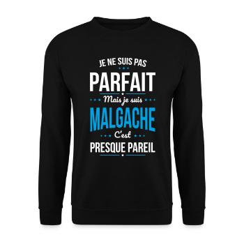 Je ne suis pas parfait mais je suis Malgache - Sweat-shirt Unisexe - noir - Devant - Alina (178cm) & Michal (187cm)