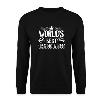Orthodontist World's Best Orthodontist - Unisex Sweatshirt - black - Front - Alina (178cm) & Michal (187cm)
