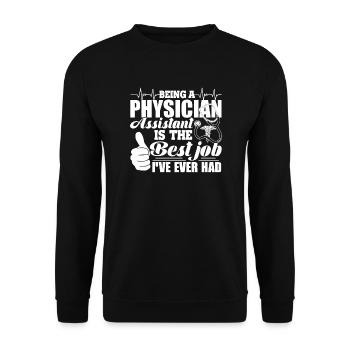 Physician Assistant Physician Assistant Best Job - Unisex Sweatshirt - black - Front - Alina (178cm) & Michal (187cm)