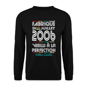 18th Anniversary - Made in July 2006 - Unisex Sweatshirt - black - Front - Alina (178cm) & Michal (187cm)