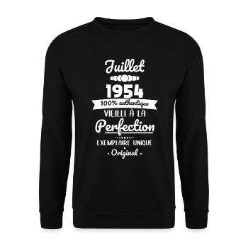 70. Jahrestag - Juli 1954 Original - Unisex Pullover - Schwarz - Vorne - Alina (178cm) & Michal (187cm)