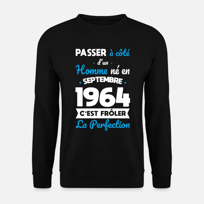 60. Geburtstag - geboren im September 1964 - Unisex Pullover - Schwarz