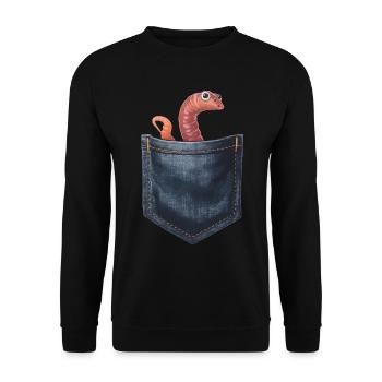 Wurm - Unisex Pullover - Schwarz - Vorne - Alina (178cm) & Michal (187cm)