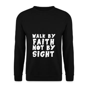 Walk by Faith Church Jésus-Christ Christian - Sweat-shirt Unisexe - noir - Devant - Alina (178cm) & Michal (187cm)