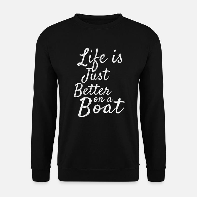 Boot Yacht Segeln - Unisex Pullover - Schwarz