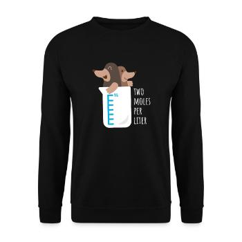 2 Moles Per Liter - Unisex Pullover - Schwarz - Vorne - Alina (178cm) & Michal (187cm)