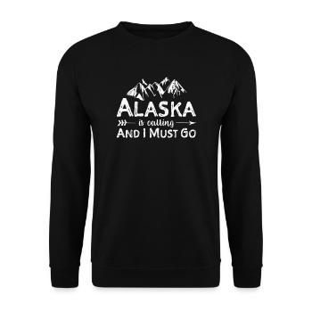 L'Alaska appelle et je dois y aller - Sweat-shirt Unisexe - noir - Devant - Alina (178cm) & Michal (187cm)
