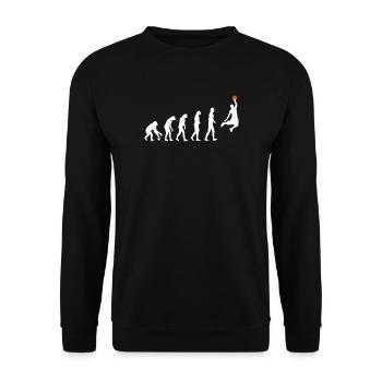 Basketball evolution - Unisex Sweatshirt - black - Front - Alina (178cm) & Michal (187cm)