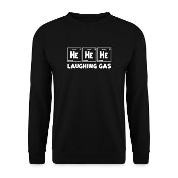 He He He Laughing Gas - Chemie - Unisex Pullover - Schwarz - Vorne - Alina (178cm) & Michal (187cm)