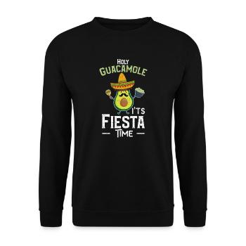 Holy Guacamole It's Fiesta Time - Guacamole - Unisex Sweatshirt - black - Front - Alina (178cm) & Michal (187cm)