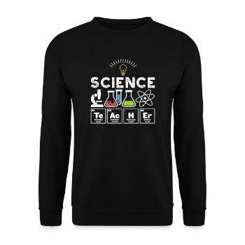 Science Teacher - Science - Unisex Sweatshirt - black - Front - Alina (178cm) & Michal (187cm)