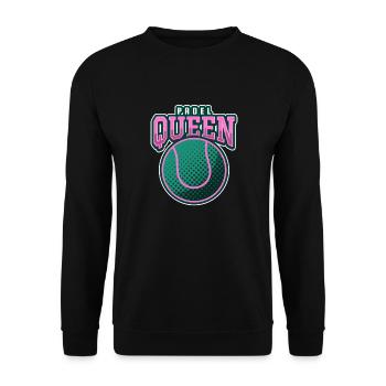 Padel Padel Player Girl Padeltennis Paddle Queen - Unisex Sweatshirt - black - Front - Alina (178cm) & Michal (187cm)