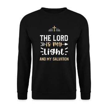 The Lord is my light and my salv... - Unisex Pullover - Schwarz - Vorne - Alina (178cm) & Michal (187cm)
