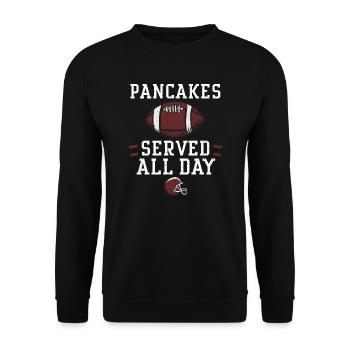 Crêpes servies toute la journée - Football - Sweat-shirt Unisexe - noir - Devant - Alina (178cm) & Michal (187cm)