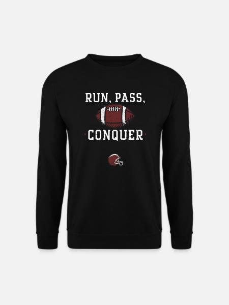 Run, pass, conquer - Football - Unisex Sweatshirt - black