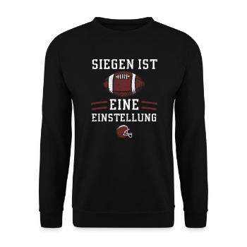 Siegen ist eine Einstellung - Unisex Pullover - Schwarz - Vorne - Alina (178cm) & Michal (187cm)
