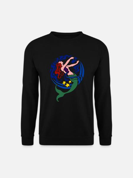 Mermaid mermaid goddess ocean - Unisex Sweatshirt - black