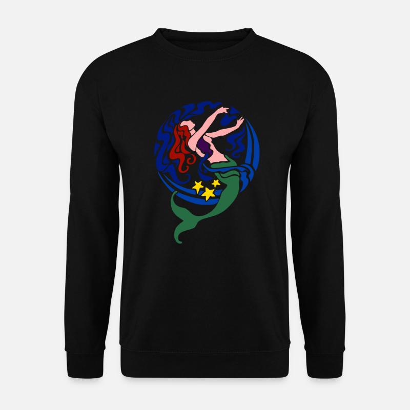 Mermaid mermaid goddess ocean - Unisex Sweatshirt - black