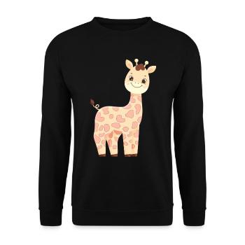 Giraffe Family Mother Baby T-Shirt - Sweat-shirt Unisexe - noir - Devant - Alina (178cm) & Michal (187cm)