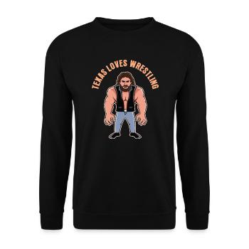 Texas wrestling design for proud Texas fans - Unisex Sweatshirt - black - Front - Alina (178cm) & Michal (187cm)