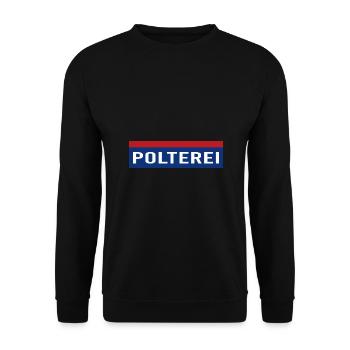 Polterei Spaß Junggesellenabschied Geschenk - Unisex Pullover - Schwarz - Vorne - Alina (178cm) & Michal (187cm)