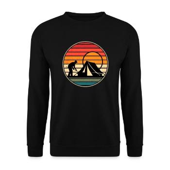Camping Camping Tente Nature - Sweat-shirt Unisexe - noir - Devant - Alina (178cm) & Michal (187cm)
