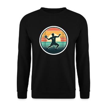 Handball - Unisex Sweatshirt - black - Front - Alina (178cm) & Michal (187cm)