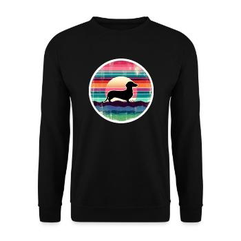 Teckel - Sweat-shirt Unisexe - noir - Devant - Alina (178cm) & Michal (187cm)