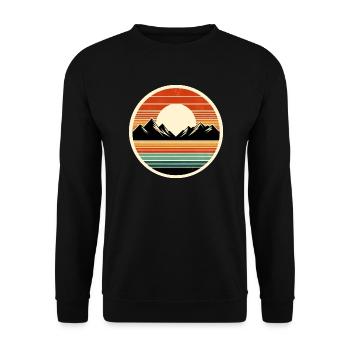 Berge - Unisex Pullover - Schwarz - Vorne - Alina (178cm) & Michal (187cm)